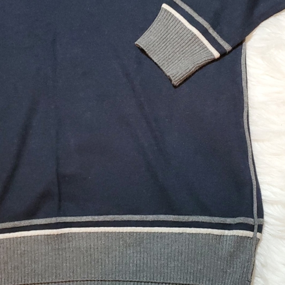Age of Wisdom navy and gray lightweight  sweater L - Picture 5 of 6